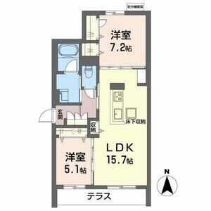 2LDK 間取り図