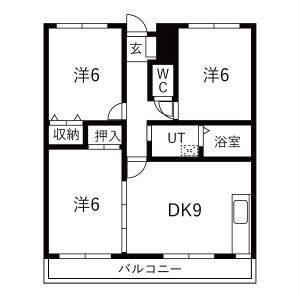 2LDK 間取り図