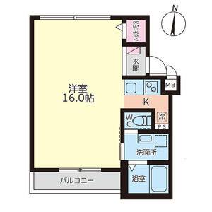 1K 間取り図