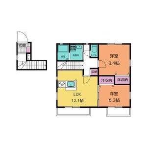 2LDK 間取り図