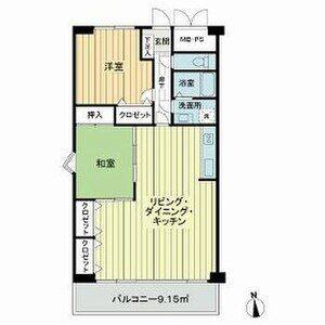 2LDK 間取り図