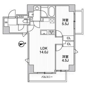 2LDK 間取り図