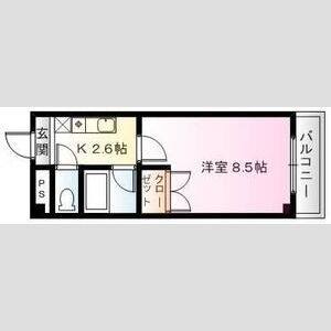 1K 間取り図