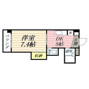 1DK 間取り図