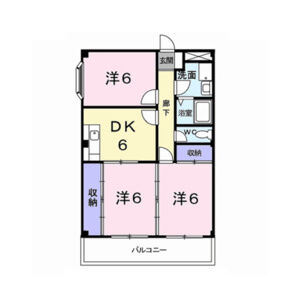 3DK 間取り図