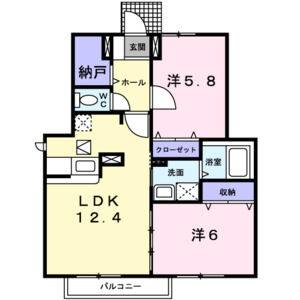2LDK 間取り図