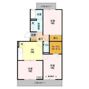3DK 間取り図