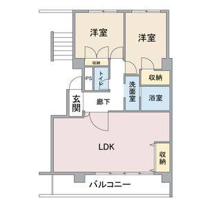 2LDK 間取り図