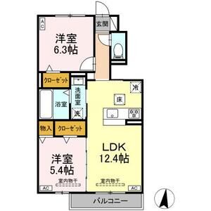 2LDK 間取り図