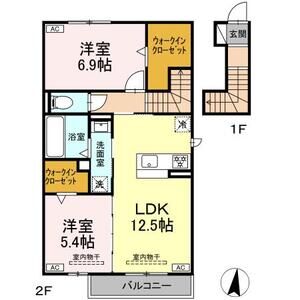 2LDK 間取り図
