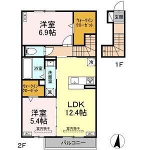 2LDK 間取り図