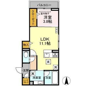 1LDK 間取り図