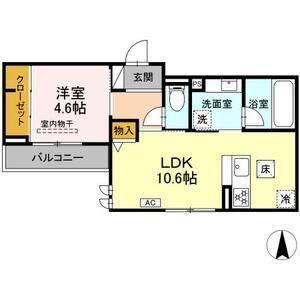 1LDK 間取り図