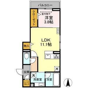 1LDK 間取り図