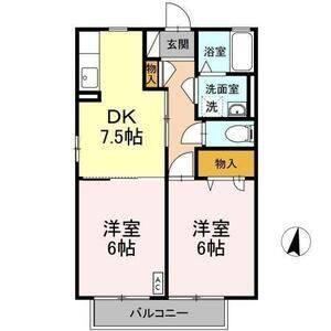 2DK 間取り図