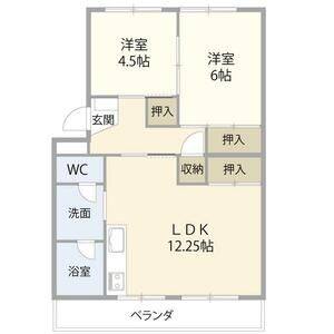 2LDK 間取り図