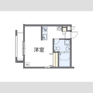 1K 間取り図