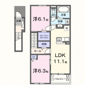 2LDK 間取り図