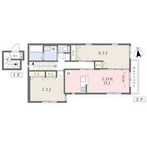 2LDK 間取り図