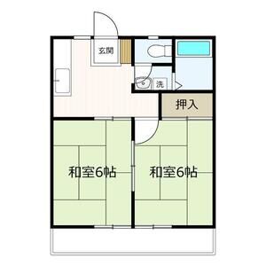 2DK 間取り図