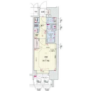 1K 間取り図