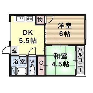 2DK 間取り図