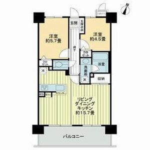 2LDK 間取り図
