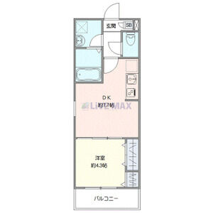 1DK 間取り図