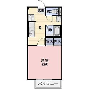 1K 間取り図