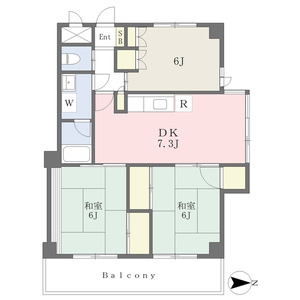 3DK 間取り図