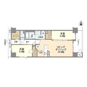 2LDK 間取り図