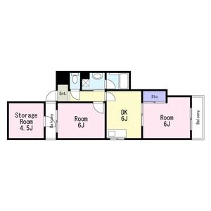2LDK 間取り図
