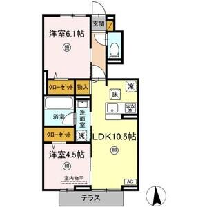 2LDK 間取り図