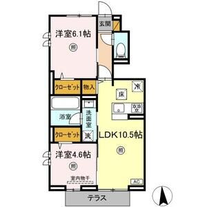 2LDK 間取り図