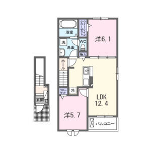 2LDK 間取り図