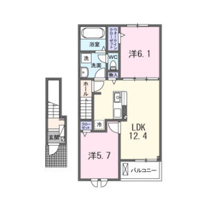 2LDK 間取り図