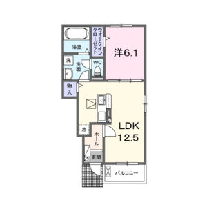 1LDK 間取り図
