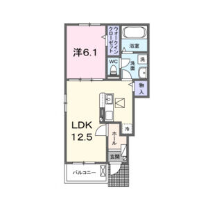 1LDK 間取り図