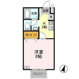 1K 間取り図