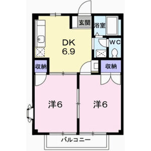 2DK 間取り図