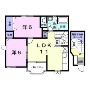 2LDK 間取り図