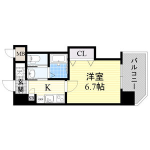 1K 間取り図