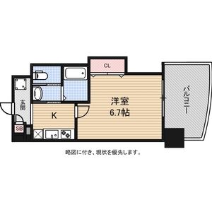 1K 間取り図