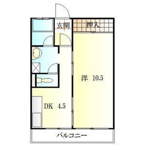 1DK 間取り図