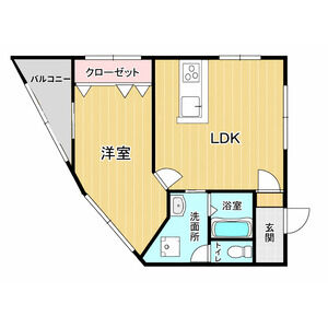1LDK 間取り図
