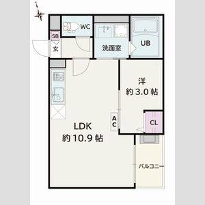 1LDK 間取り図