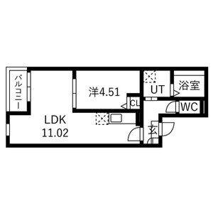 1LDK 間取り図