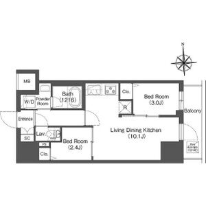 2LDK 間取り図