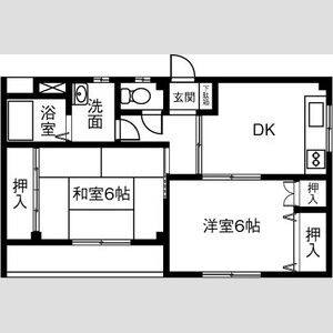2DK 間取り図
