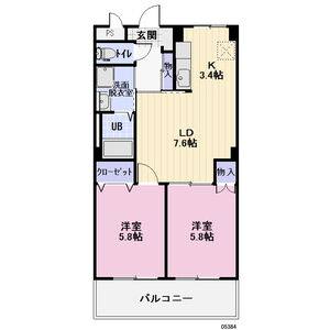 2LDK 間取り図